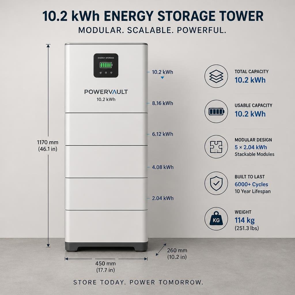BYD Battery-Box Premium HVS 10.2kWh solar battery storage- BYD Battery-Box Premium HVS 10.2kWh solar battery storage
