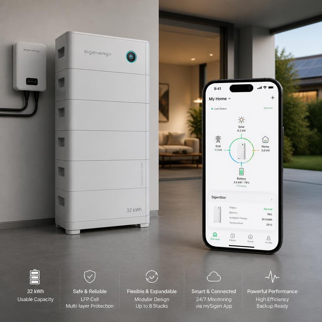 Sigenergy SigenStor 32kWh solar battery storage-- Sigenergy SigenStor 32kWh solar battery storage